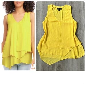 Karen Lane Yellow Layered Top